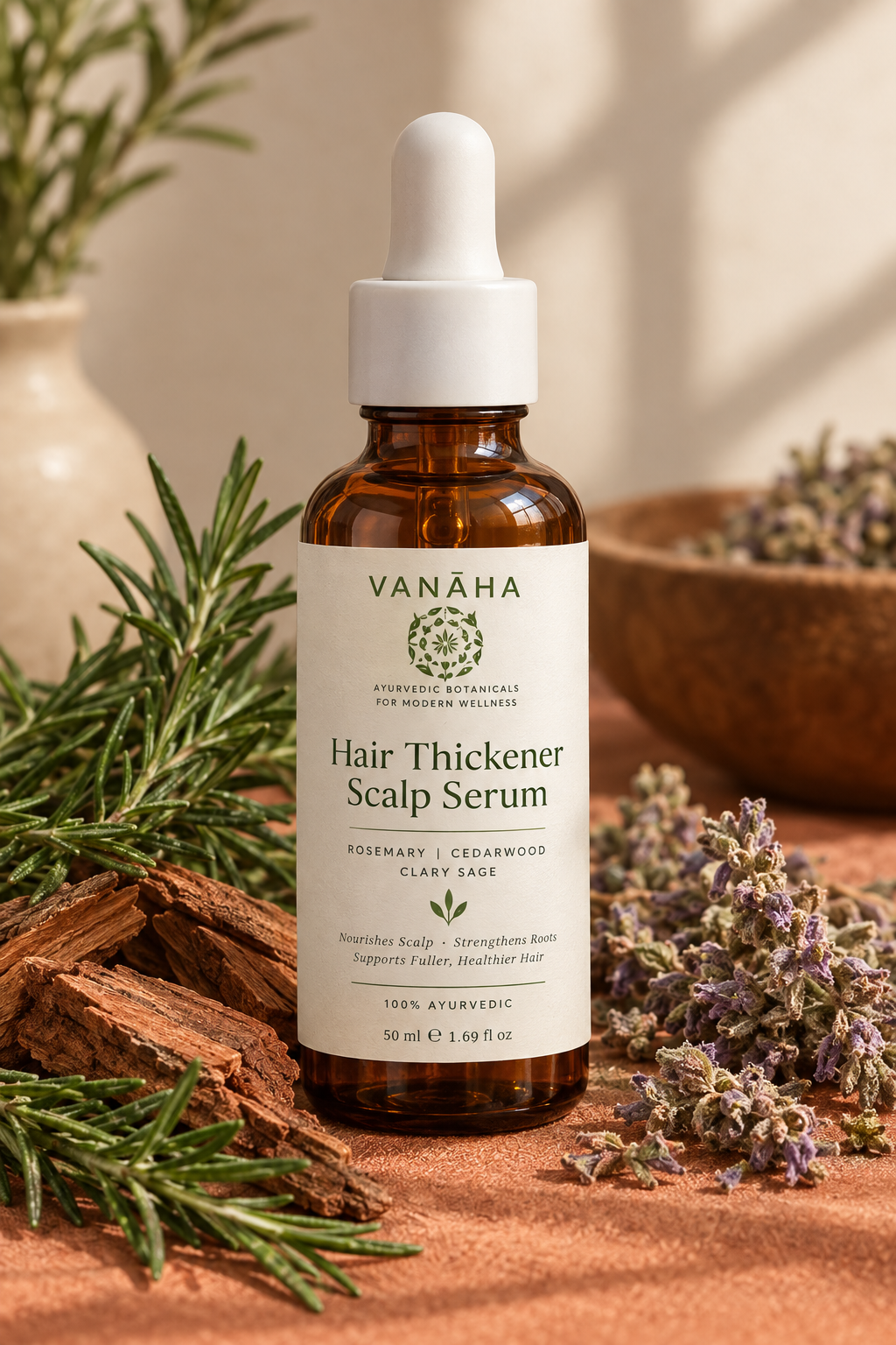 Hair Thickener Scalp Serum | Rosemary, Cedarwood & Clary Sage