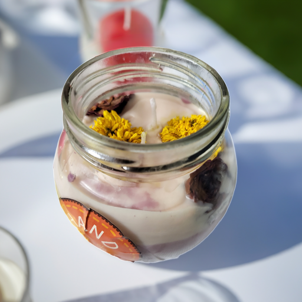 Aromatherapy marigold jar candles