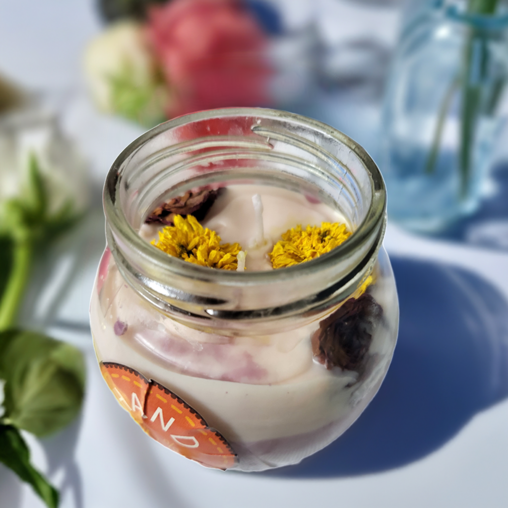 Aromatherapy marigold jar candles