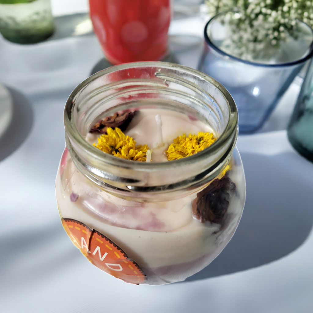 Aromatherapy marigold jar candles