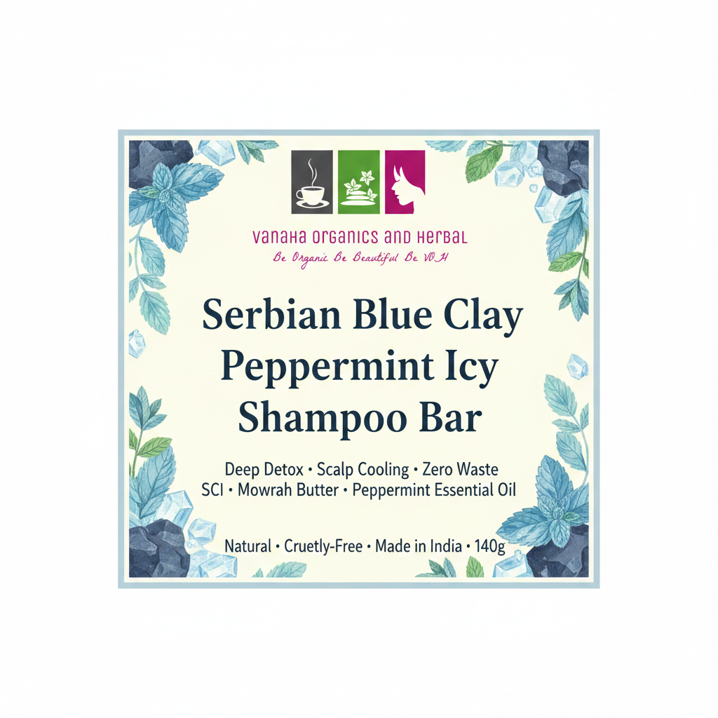 Serbian Blue Clay Peppermint Icy Shampoo Bar