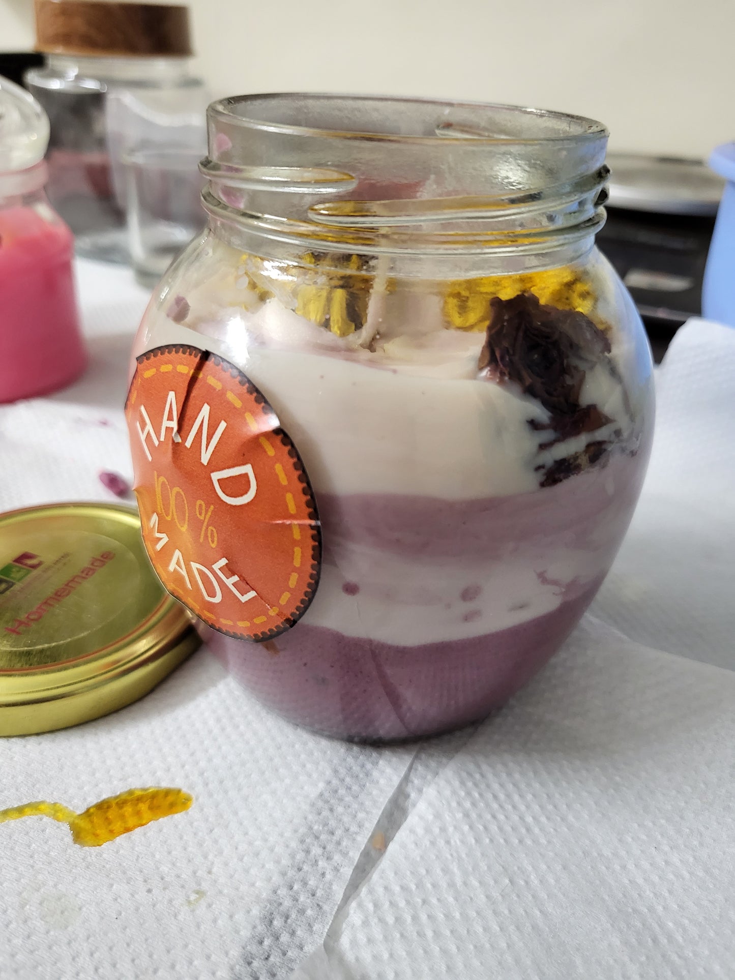 Aromatherapy marigold jar candles