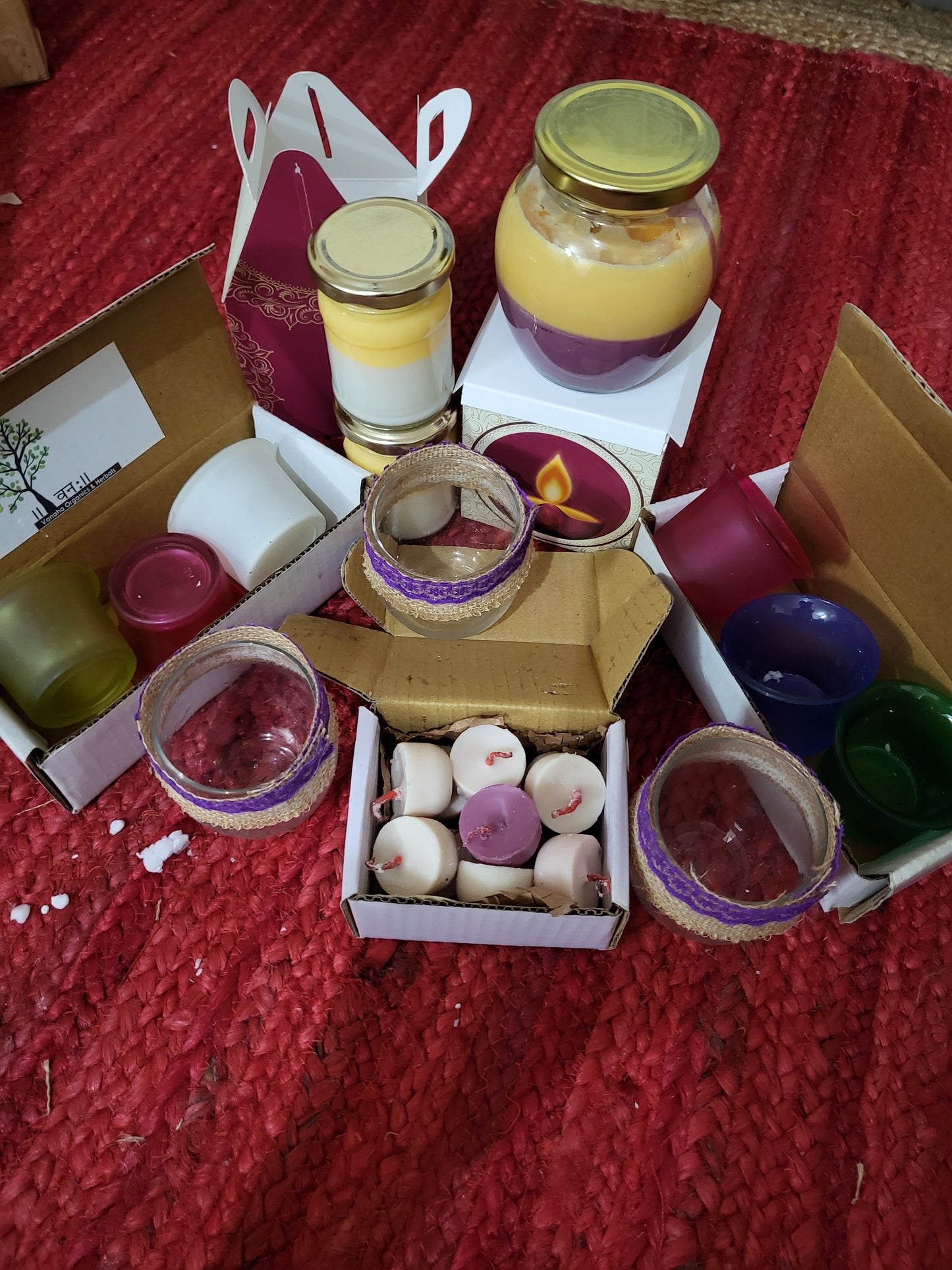 Diwali aromatic jar candle gift set