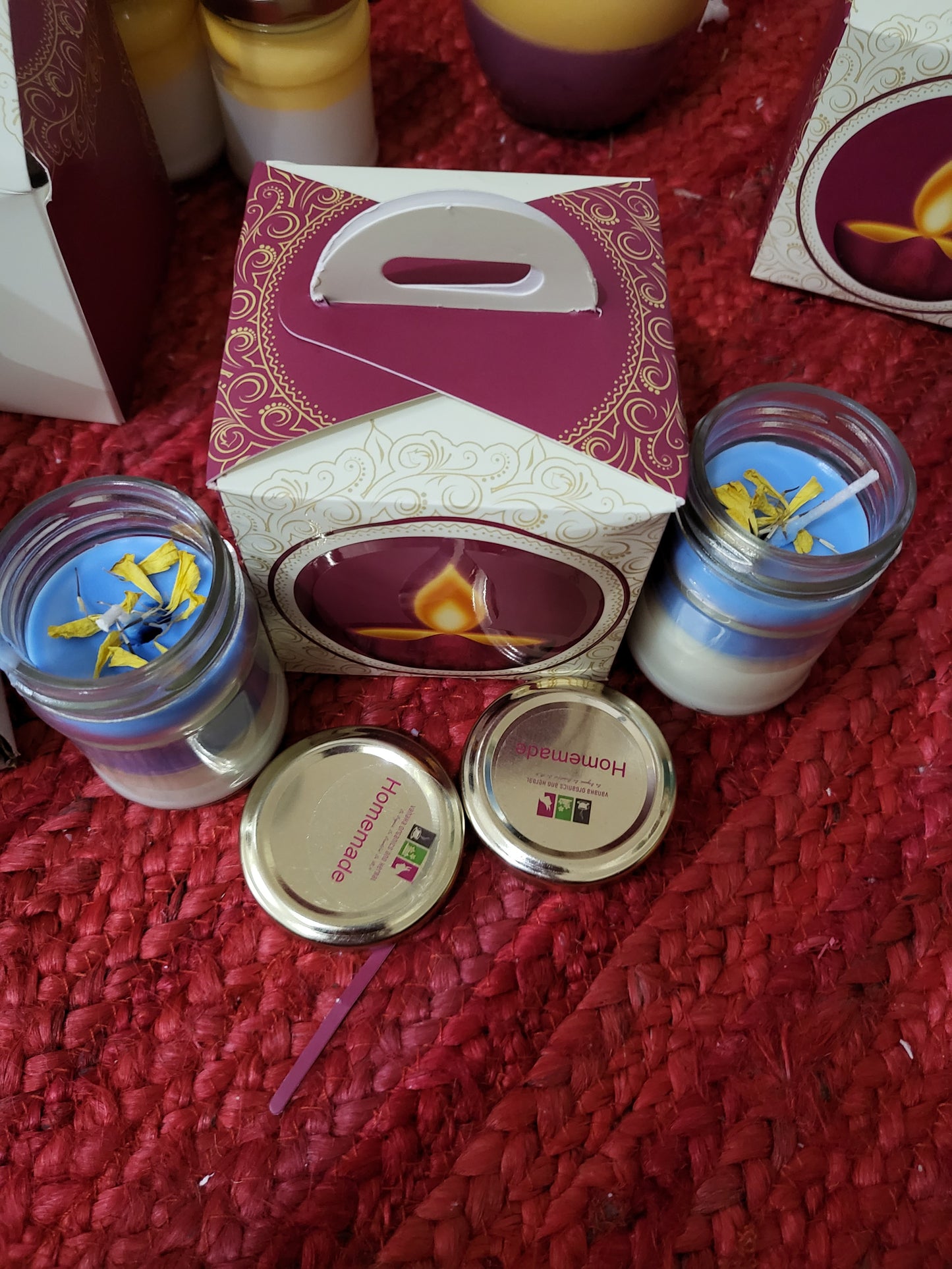 Diwali aromatic jar candle gift set