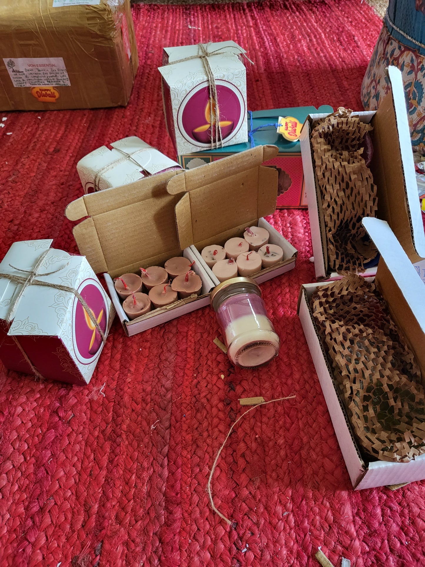 Diwali aromatic jar candle gift set