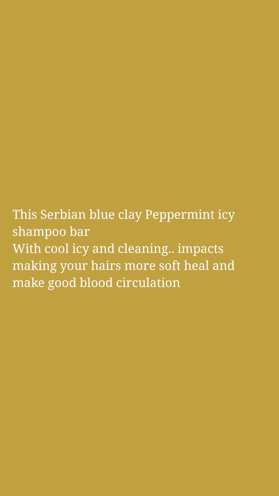 Serbian Blue Clay Peppermint Icy Shampoo Bar