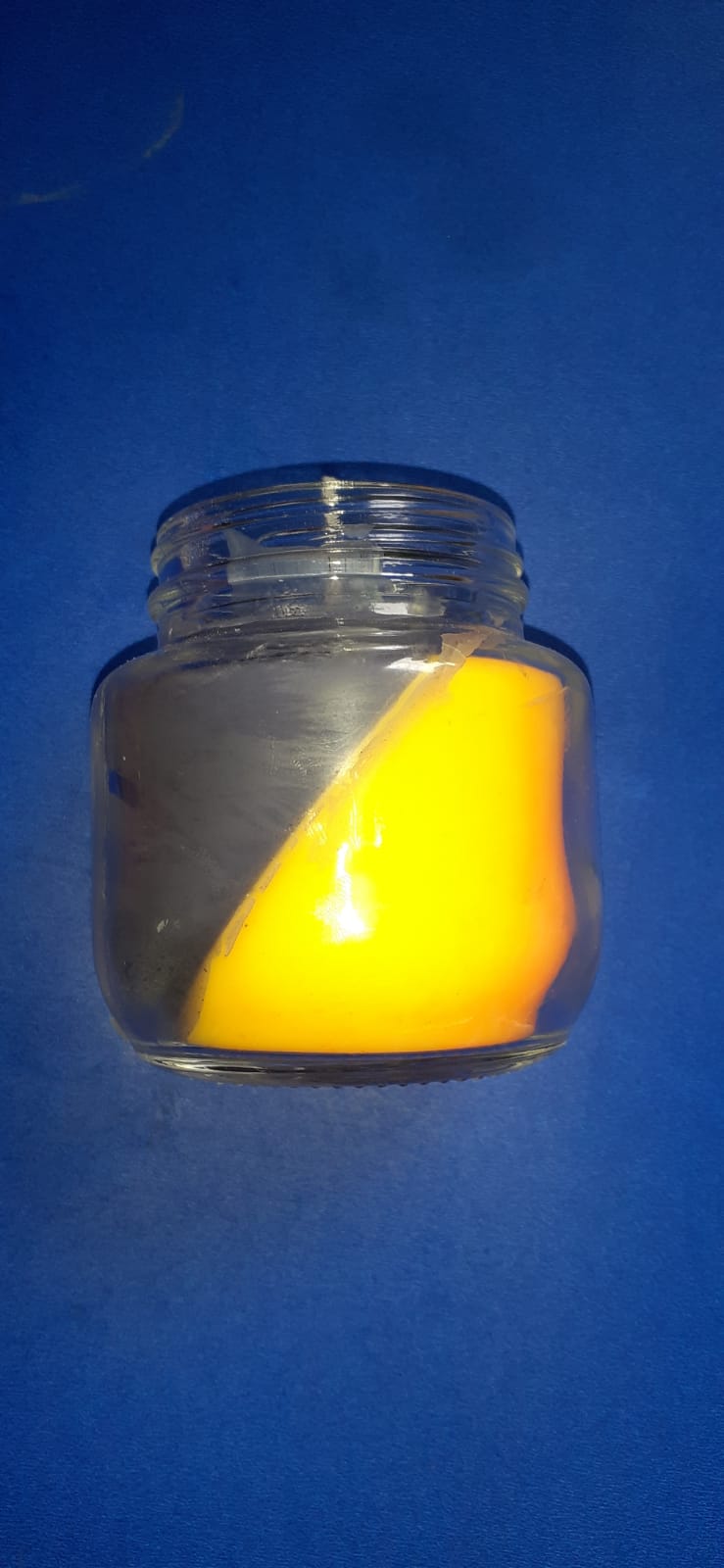 Orange Bay leaf Geometric Candle