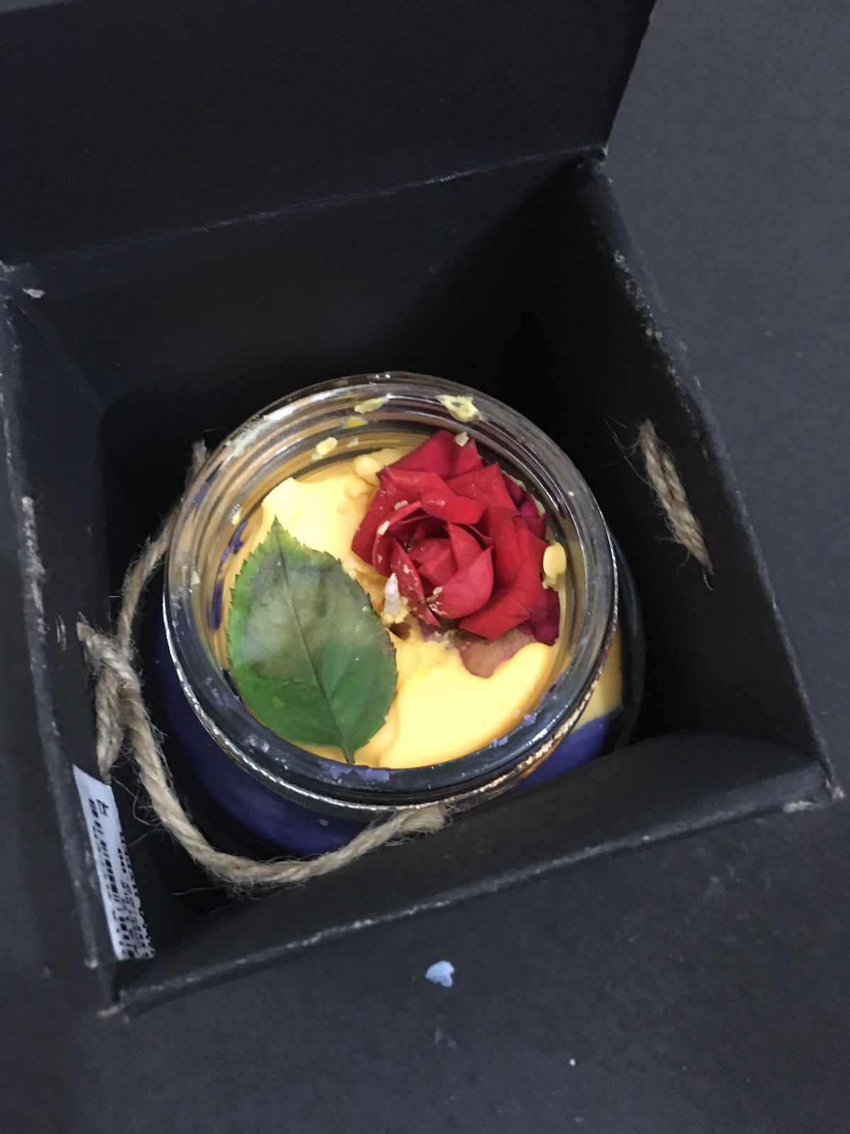Orange Bay leaf Geometric Candle