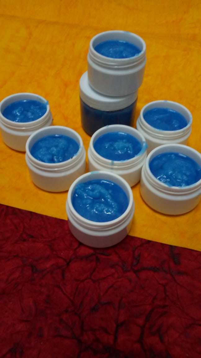 Blue sea sand salt scrub