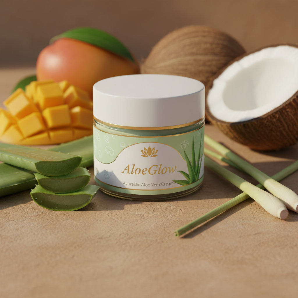 AloeGlow Aloe Vera Cream | Face & Body Lotion