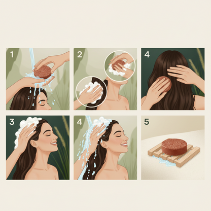 Red French Clay Shampoo Bar | Botanical Clay Hair Care