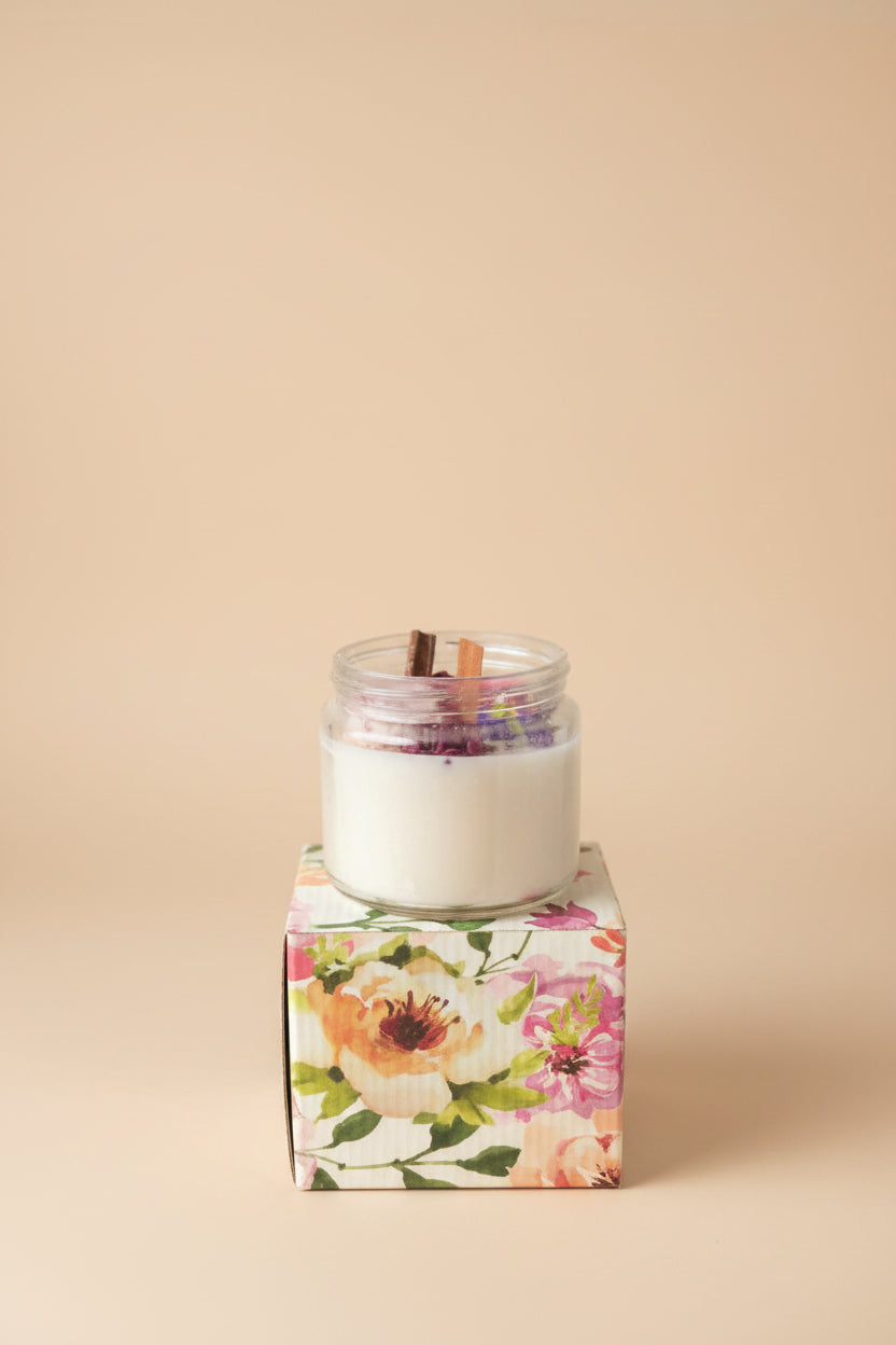 Wood Wick Luxury Jar Candle | Cannaga Essential Oil | Aromatherapy Home Fragrance