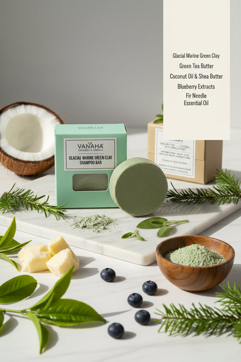 Glacial Marine Green Clay shampoo bar
