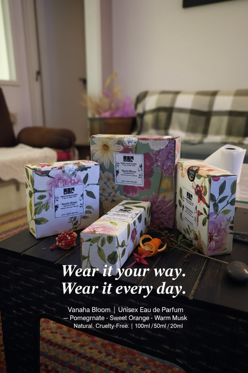 Vanaha Bloom — Unisex Eau de Parfum(earthy + premium)