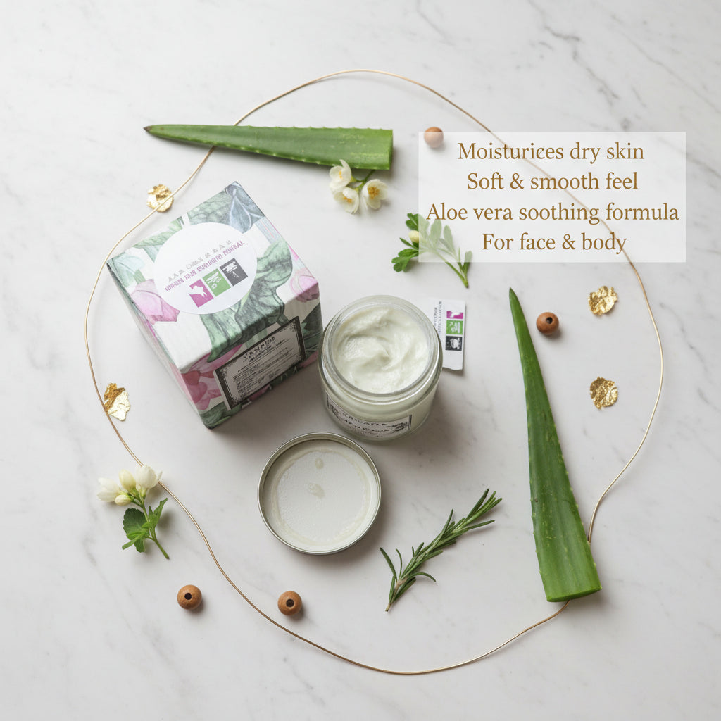 AloeGlow Aloe Vera Cream | Face & Body Lotion