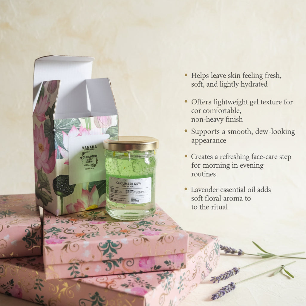 Cucumber Dew Face Gel with Lavender Essential Oil