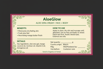 AloeGlow back wide label