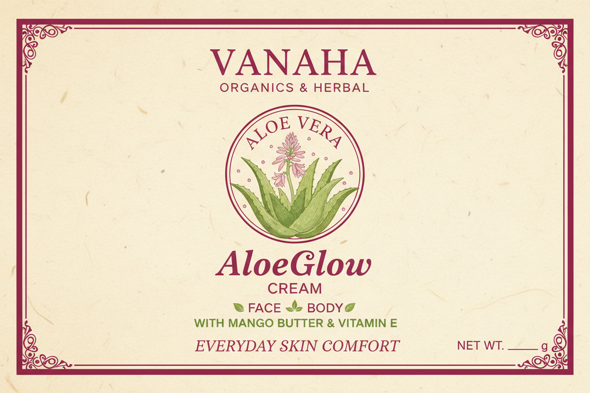 AloeGlow front wide label