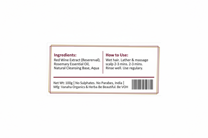 Rosemary & Red Wine Shampoo | Chemical-Free Hair Growth
