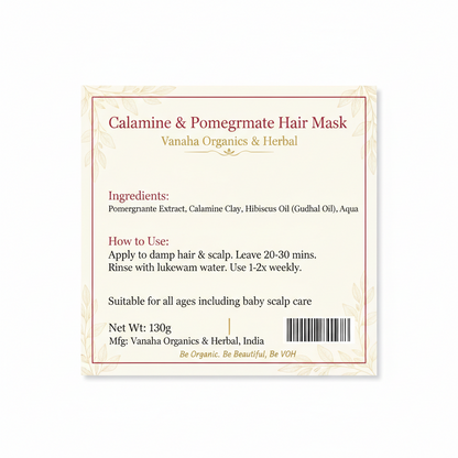 Calamine & Pomegranate Hair Mask | Hibiscus Oil | 130g