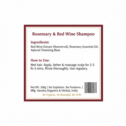 Rosemary & Red Wine Shampoo | Chemical-Free Hair Growth