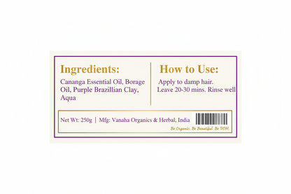 Cananga & Purple Brazilian Clay Hair Mask | Borage Oil
