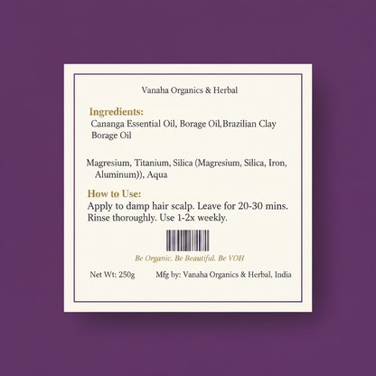 Cananga & Purple Brazilian Clay Hair Mask | Borage Oil