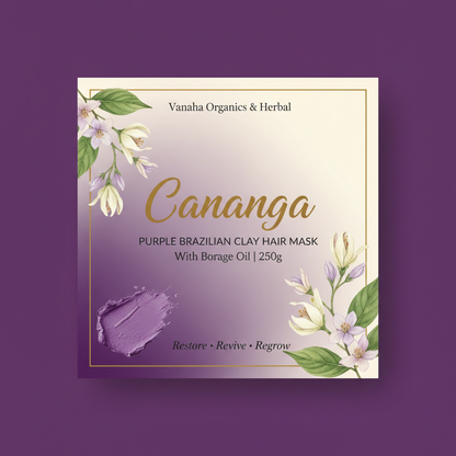 Cananga & Purple Brazilian Clay Hair Mask | Borage Oil