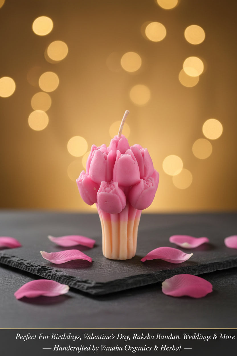 Tulip Bloom Candle | Handcrafted Floral Gift Hamper