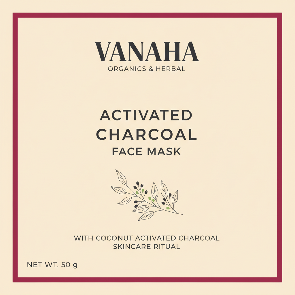 Charcoal Face Mask 48 × 48 mm label