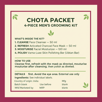 Chota Packet updated back square label