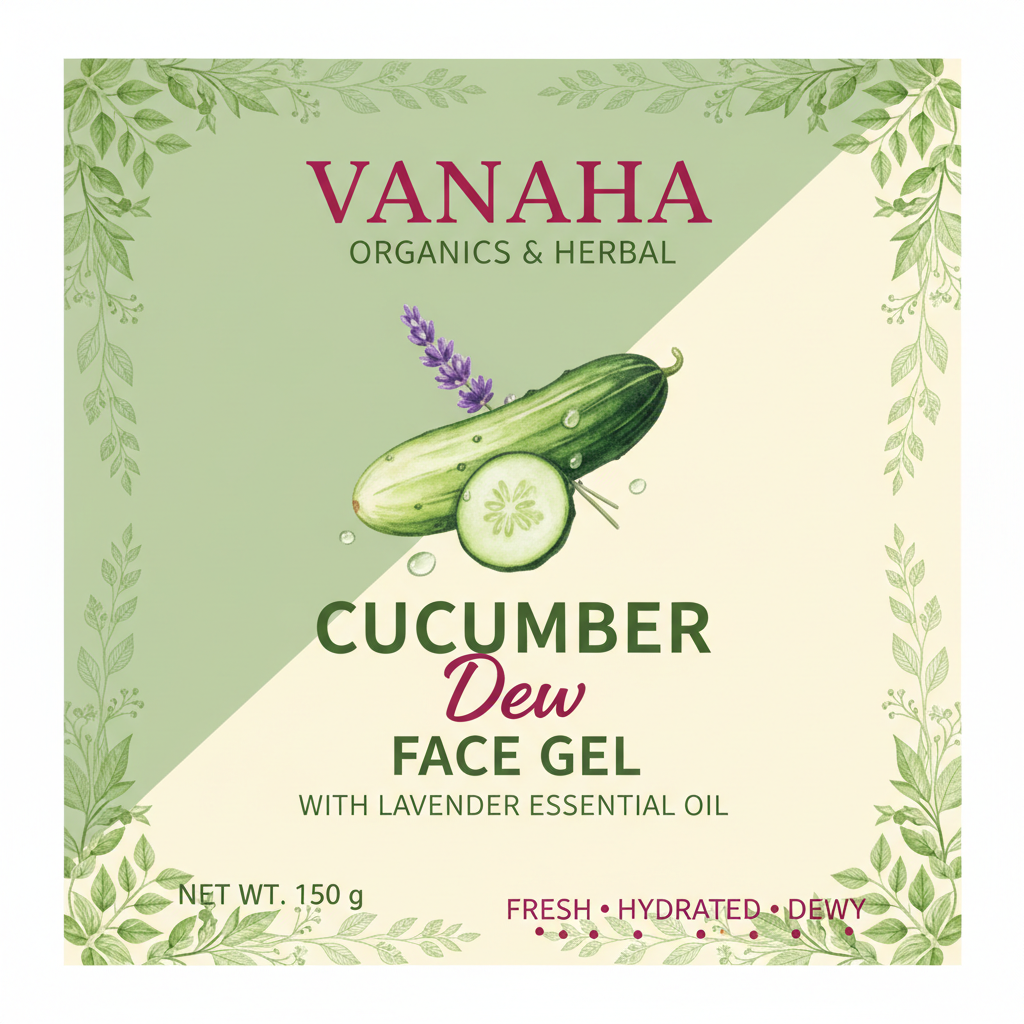 Cucumber Dew Face Gel with Lavender Essential Oil