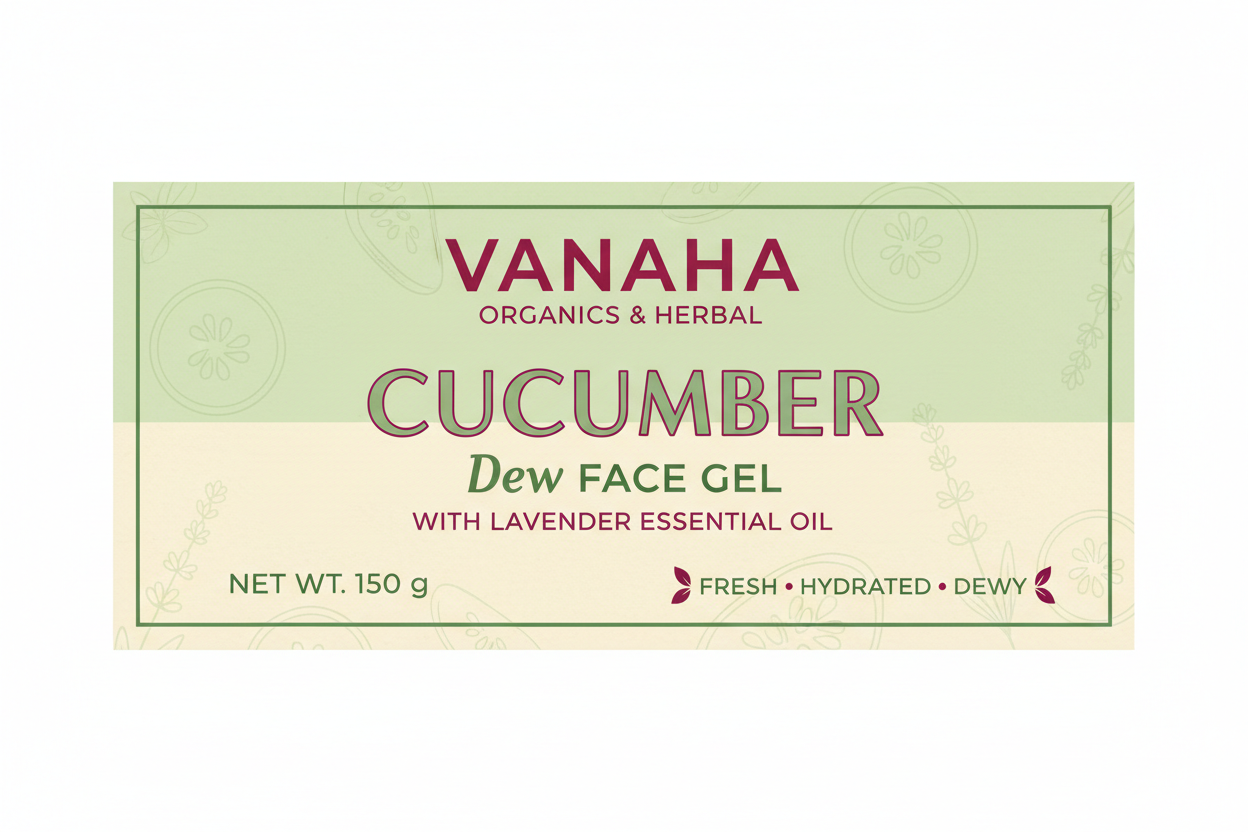 Cucumber Dew Face Gel with Lavender Essential Oil