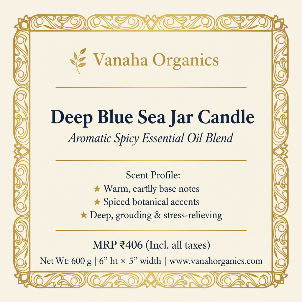 Deep Blue Sea Jar Candle — Front Label