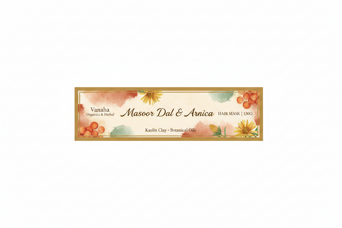 Masoor Dal & Arnica Hair Mask | Kaolin Clay, Banana & Botanical Oils