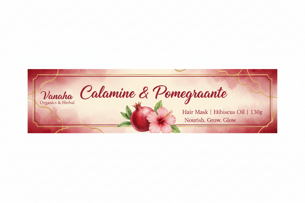 Calamine & Pomegranate Hair Mask | Hibiscus Oil | 130g