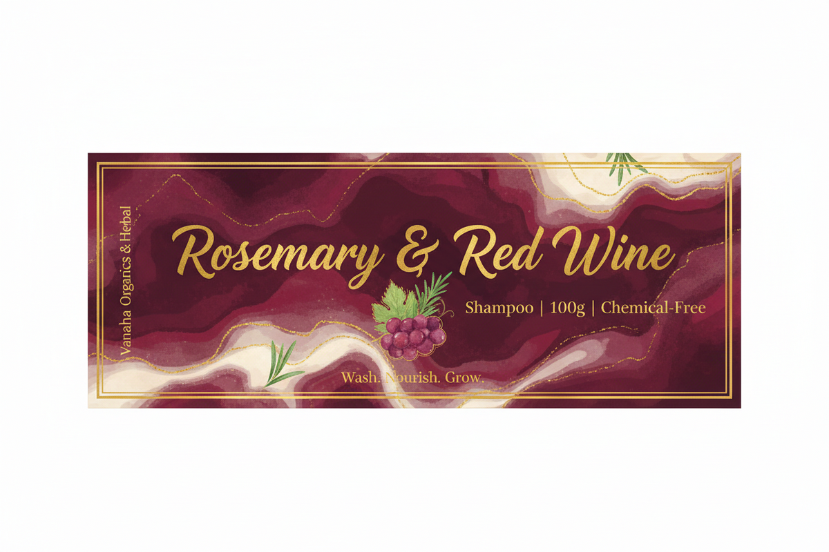 Rosemary & Red Wine Shampoo | Chemical-Free Hair Growth