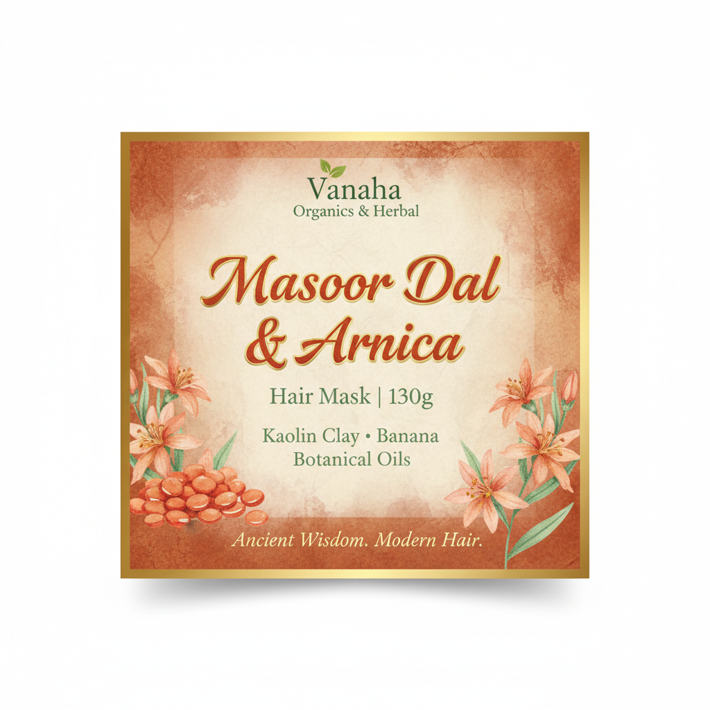 Masoor Dal & Arnica Hair Mask | Kaolin Clay, Banana & Botanical Oils
