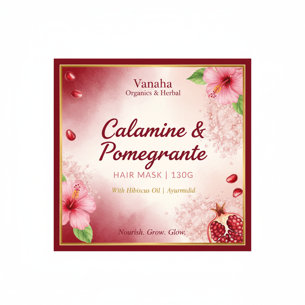 Calamine & Pomegranate Hair Mask | Hibiscus Oil | 130g