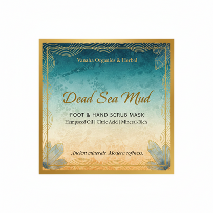 Dead Sea Mud Scrub Foot & Hand Mask | Hempseed Oil | Mineral-Rich Exfoliator