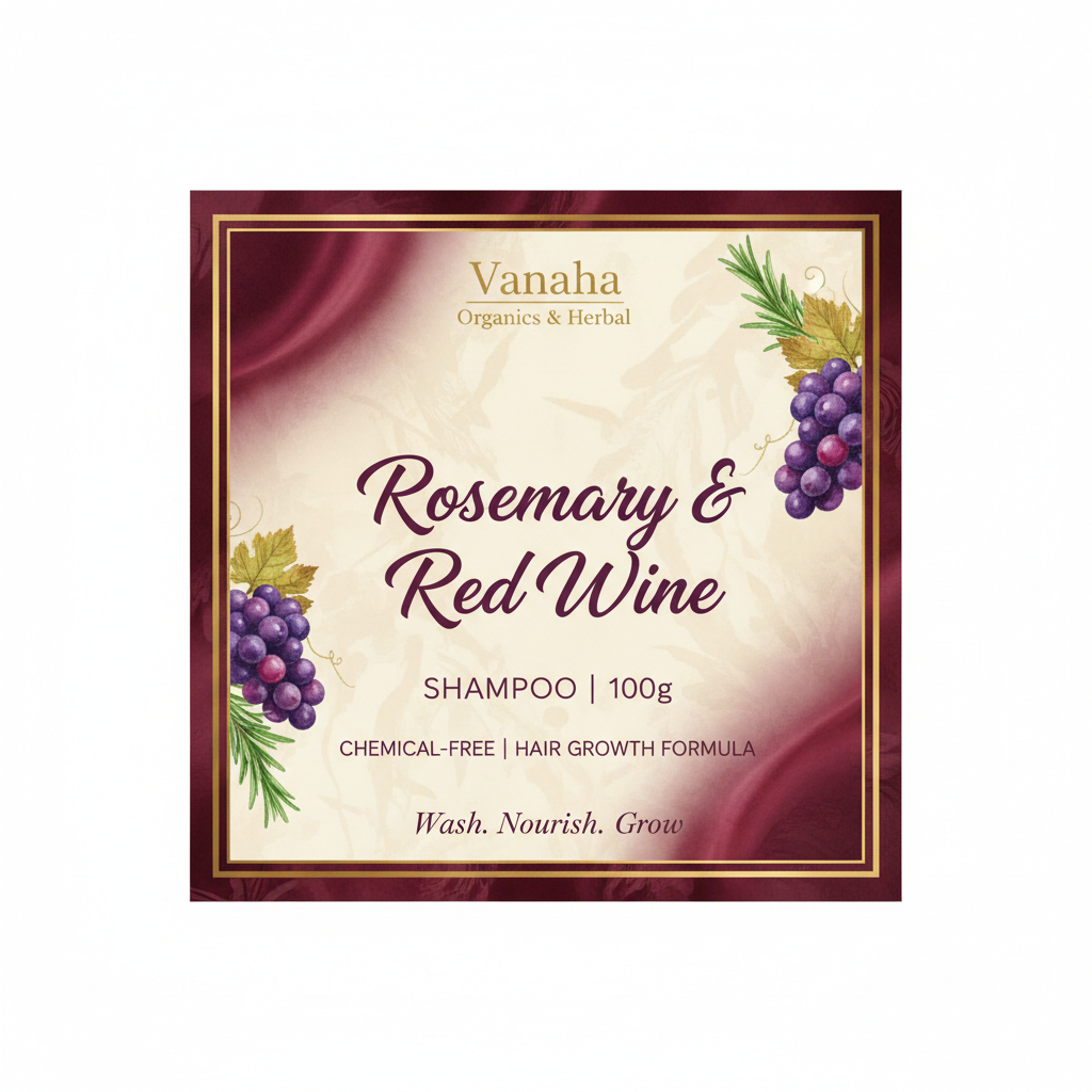 Rosemary & Red Wine Shampoo | Chemical-Free Hair Growth