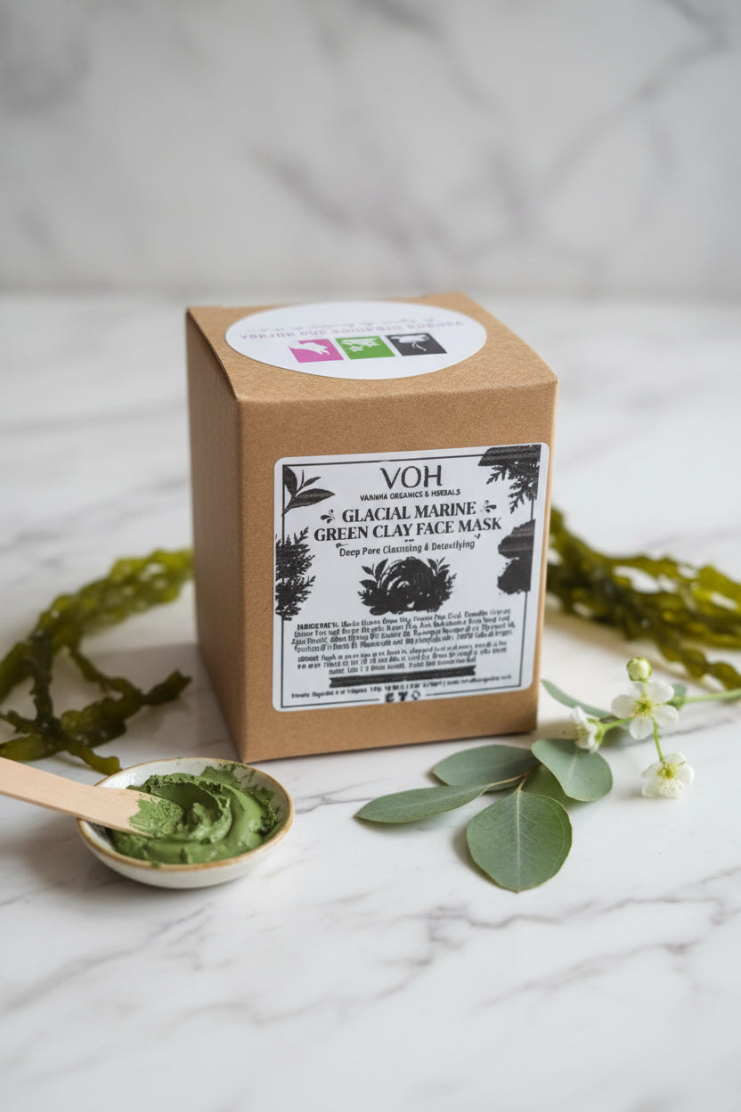 Glacial Marine Green Clay Face mask