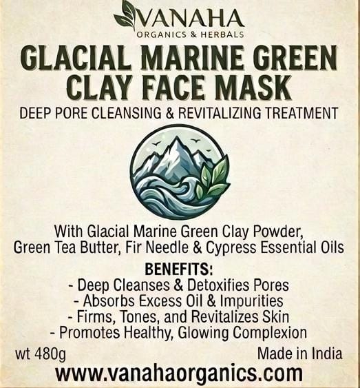 Glacial Marine Green Clay Face mask
