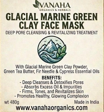 Glacial Marine Green Clay Face mask