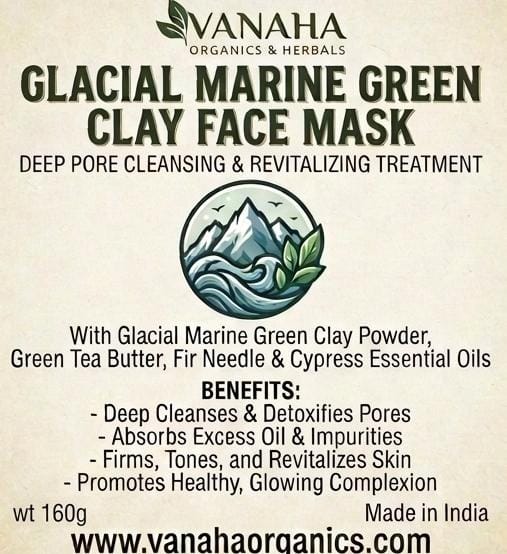 Glacial Marine Green Clay Face mask