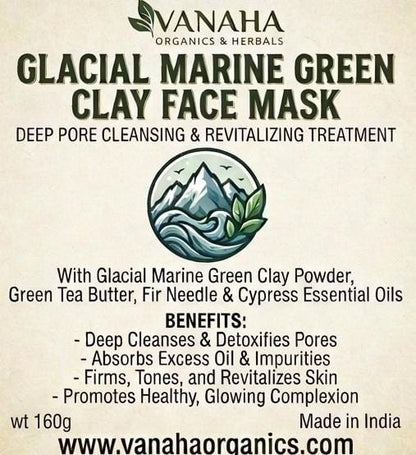 Glacial Marine Green Clay Face mask