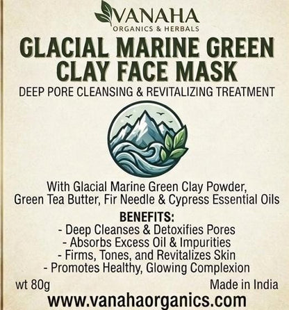 Glacial Marine Green Clay Face mask