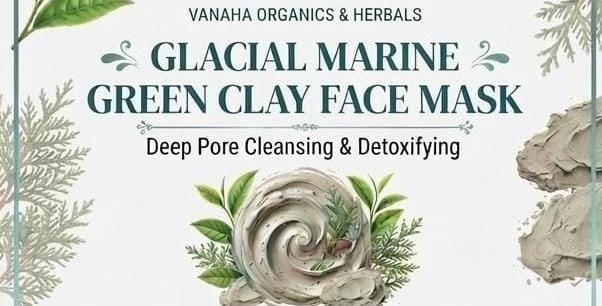 Glacial Marine Green Clay Face mask