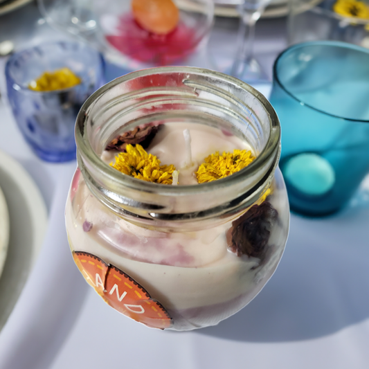 Aromatherapy marigold jar candles