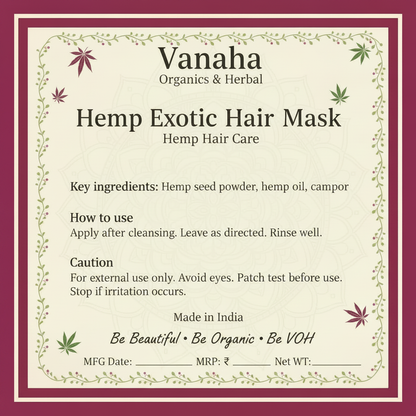 Hemp Exotic Hair Mask | Hemp & Camphor Care